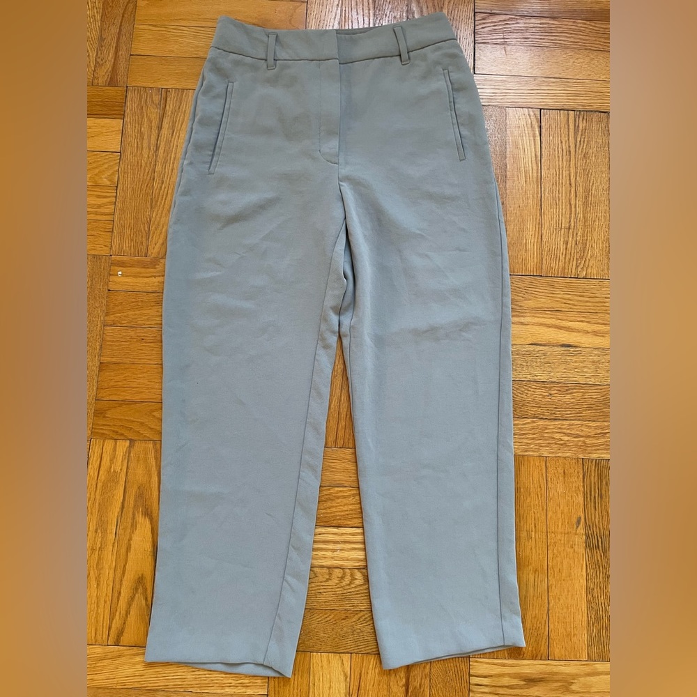 Aritzia Wilfred Pants Gray High Rise Wide Leg Pants Trousers Size 12